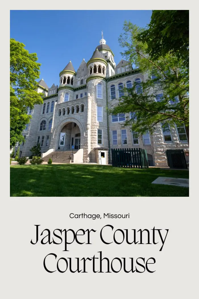 Just off Route 66 in Carthage, Missouri, the Jasper County Courthouse stands tall with its castle-like design and rich history. Built in the 1890s from local stone, this Romanesque Revival building features Civil War roots, a historic elevator, Route 66 displays, and more. Often called Missouri’s second most photographed building, it’s a must-see stop full of local charm and heritage. Don’t forget to explore the surrounding monuments on the town square! #RoadTrip #RoadsideAttraction