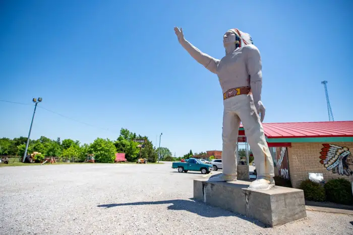 Native American Muffler Man in Calumet, Oklahoma