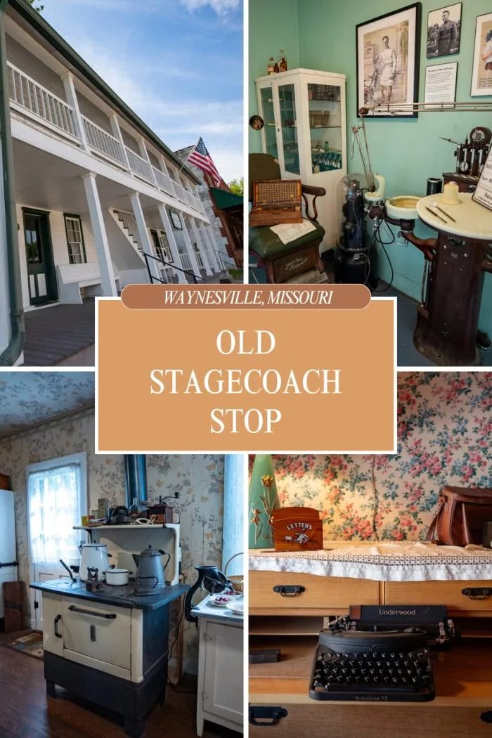 Step back in time at the Old Stagecoach Stop in Waynesville, Missouri! Built in the 1850s, this historic building has served as a tavern, hotel, Civil War hospital, post office, and more. Now a museum, each of its 10 rooms highlights a different era in its past with authentic artifacts and guided tours led by costumed volunteers. A must-see stop for Route 66 travelers and history lovers alike! #Route66 #RoadTrip #RoadsideAttraction #RoadsideAttractions