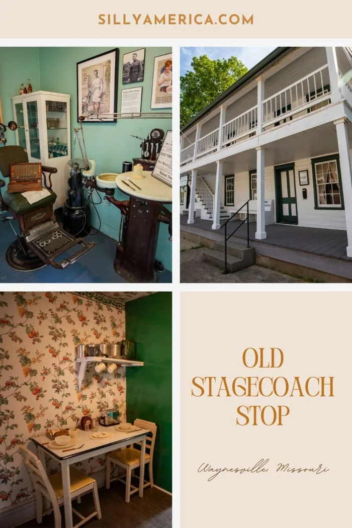 Step back in time at the Old Stagecoach Stop in Waynesville, Missouri! Built in the 1850s, this historic building has served as a tavern, hotel, Civil War hospital, post office, and more. Now a museum, each of its 10 rooms highlights a different era in its past with authentic artifacts and guided tours led by costumed volunteers. A must-see stop for Route 66 travelers and history lovers alike! #Route66 #RoadTrip #RoadsideAttraction #RoadsideAttractions