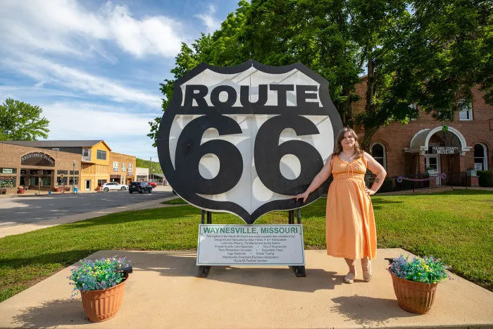 Big Route 66 Shield in Waynesville, Missouri