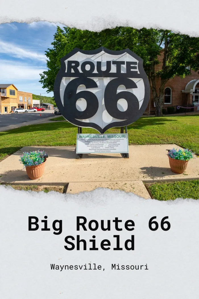 Strike a pose with the Big Route 66 Shield in Waynesville, Missouri! This giant 8x8-foot, 1,000-pound sign is a can't-miss photo op for anyone traveling the Mother Road. Installed in 2020 and located right in front of the Pulaski County Courthouse Museum, it’s a fun stop surrounded by other Route 66 favorites like murals, historic buildings, and the famous Frog Rock. Don’t forget your camera—this stop is picture perfect! #RoadsideAttraction #RoadsideAttractions #Route66 #Route66RoadTrip