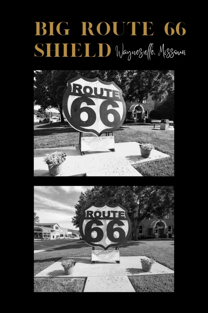 Strike a pose with the Big Route 66 Shield in Waynesville, Missouri! This giant 8x8-foot, 1,000-pound sign is a can't-miss photo op for anyone traveling the Mother Road. Installed in 2020 and located right in front of the Pulaski County Courthouse Museum, it’s a fun stop surrounded by other Route 66 favorites like murals, historic buildings, and the famous Frog Rock. Don’t forget your camera—this stop is picture perfect! #RoadsideAttraction #RoadsideAttractions #Route66 #Route66RoadTrip