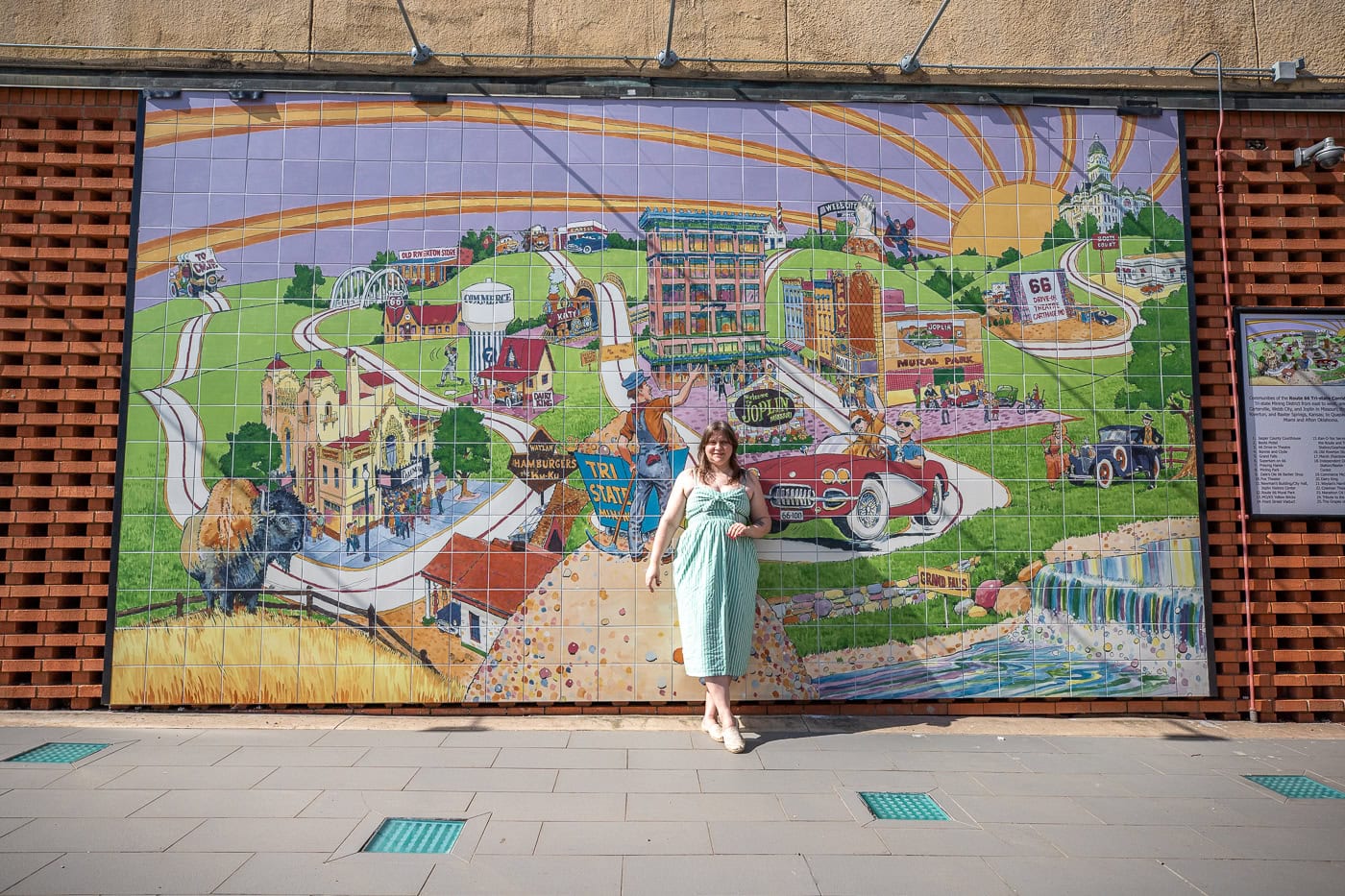 Route 66 Tri-State Corridor at Route 66 Mural Park in Joplin, Missouri
