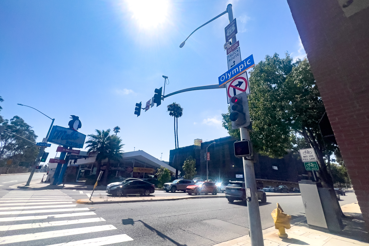 Historic Route 66 Begin Sign in Santa Monica, California