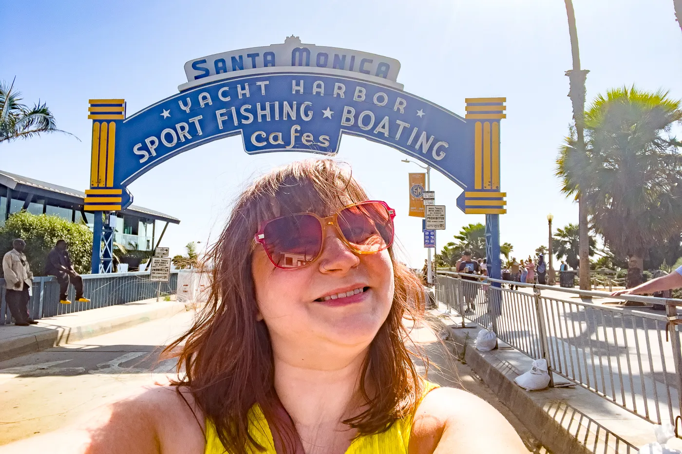 Santa Monica Pier Arch at the Santa Monica Pier in Santa Monica, California