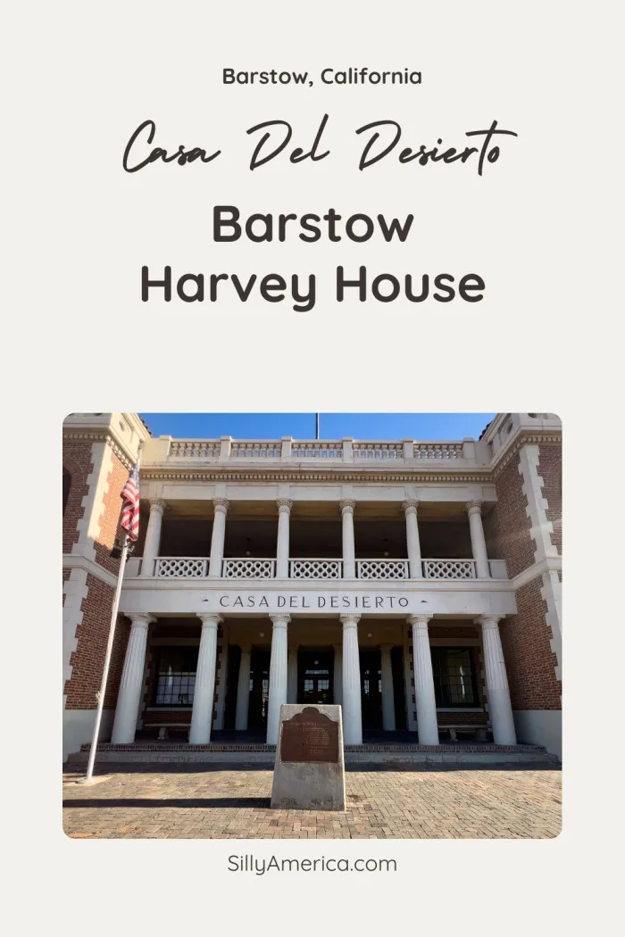 The Casa del Desierto, also known as the Barstow Harvey House, is a must-see stop on Route 66. Built in 1911 by the Santa Fe Railway, this historic Harvey House hotel and depot once served thousands of rail travelers with fine dining, Harvey Girl hospitality, and stunning architecture. After closing in 1973, it was restored and reopened as an Amtrak station and home to the Route 66 Mother Road Museum and the Western America Railroad Museum. #Route66 #Route66RoadTrip #California #Barstow
