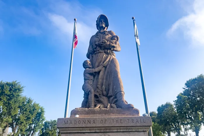 Madonna of the Trail in Upland, California on Route 66