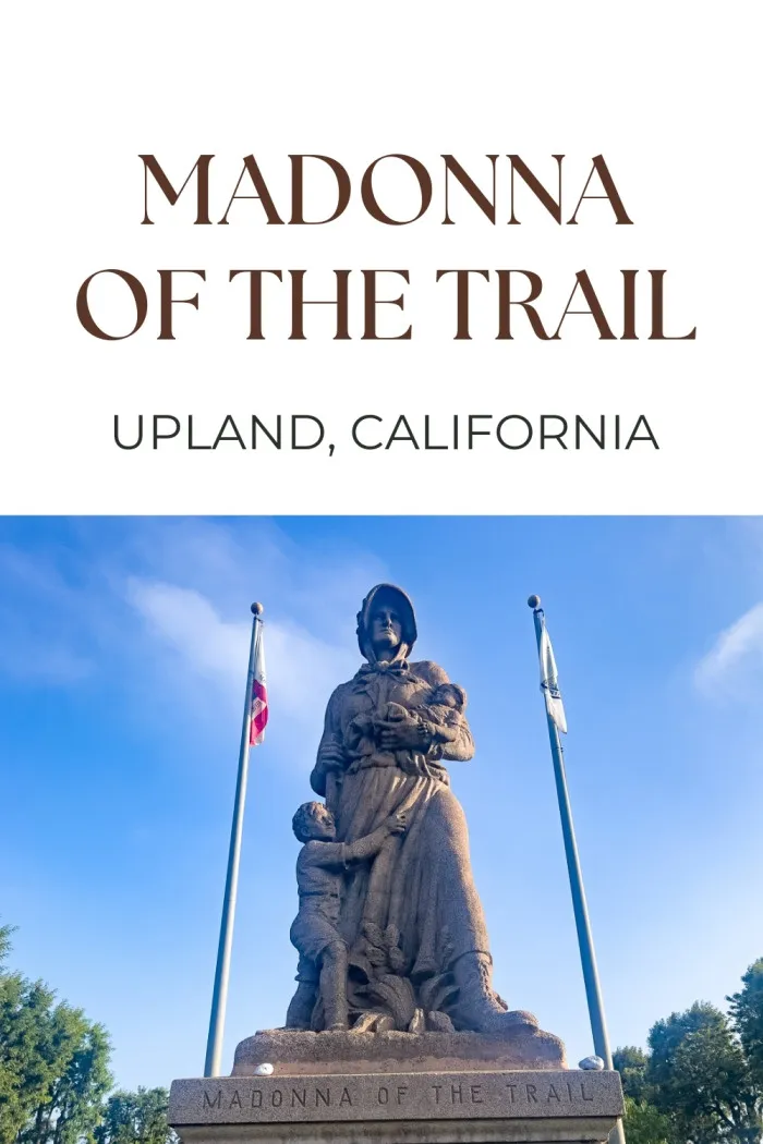 The Madonna of the Trail in Upland, California, is one of 12 monuments dedicated in 1929 to honor the courage and resilience of pioneer women. Created by sculptor August Leimbach, the 10-foot-tall statue represents historic routes including the Mojave and de Anza Trails. It also marks the western end of the National Old Trails Highway, a forerunner to Route 66. With only two Madonnas on the Mother Road, Upland’s is a distinctive stop for Route 66 travelers. #Route66 #Route66RoadTrip #UplandCA