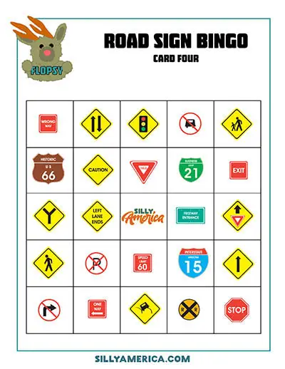 Download Road Sign Bingo - Card 4